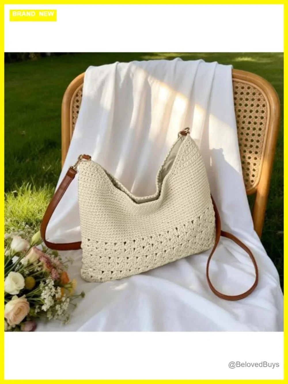 Crochet Purse for Women Beach Bag Crossbody Shoulder Hobo Handbag